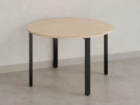 Круглый стол на П-образных опорах 1700x1700x750 RM186-17x17 Вяз Швейцарский светлый/Черный