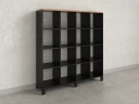 Стеллаж, 16 ячеек 1500х370х1620 RM140-15x37 Дуб Юстус/Черный