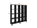 Стеллаж, 16 ячеек 1500х370х1620 RM140-15x37 Дуб Юстус/Черный