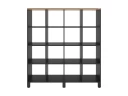 Стеллаж, 16 ячеек 1500х370х1620 RM140-15x37 Дуб Юстус/Черный