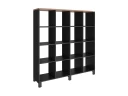 Стеллаж, 16 ячеек 1500х370х1620 RM140-15x37 Дуб Юстус/Черный