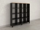 Стеллаж, 16 ячеек 1500х370х1620 RM140-15x37 Дуб Юстус/Черный