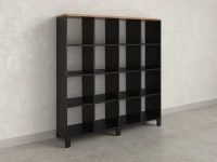 Стеллаж, 16 ячеек 1500х370х1620 RM140-15x37 Дуб Юстус/Черный