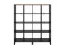 Стеллаж, 16 ячеек 1500х370х1620 RM140-15x37 Дуб Юстус/Черный