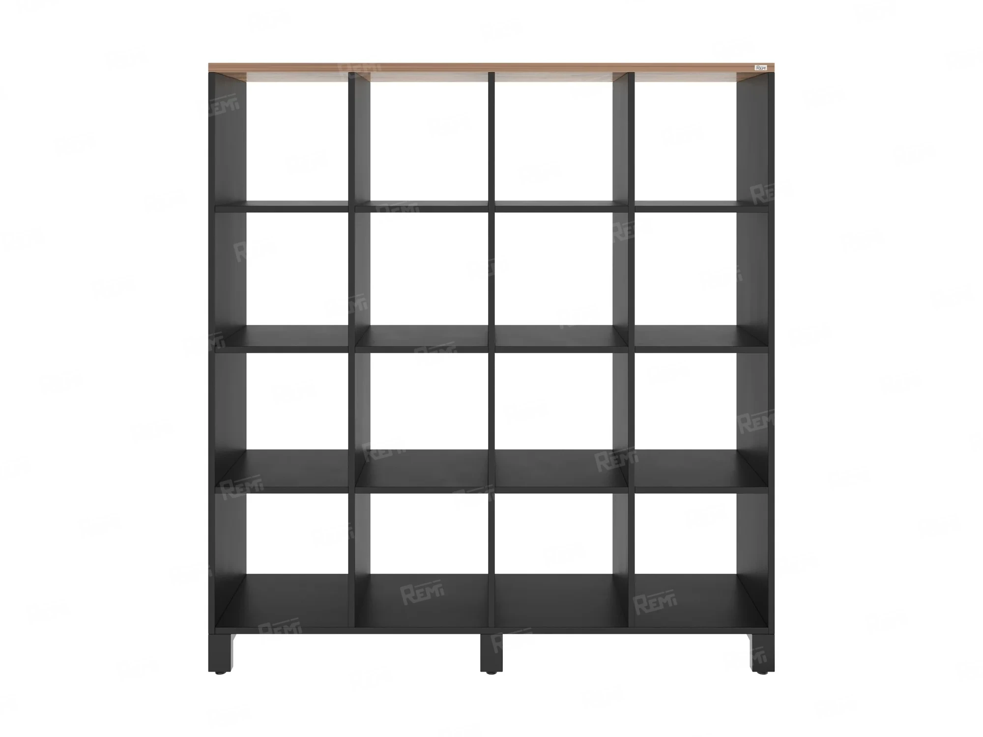 Стеллаж, 16 ячеек 1500х370х1620 RM140-15x37 Дуб Юстус/Черный