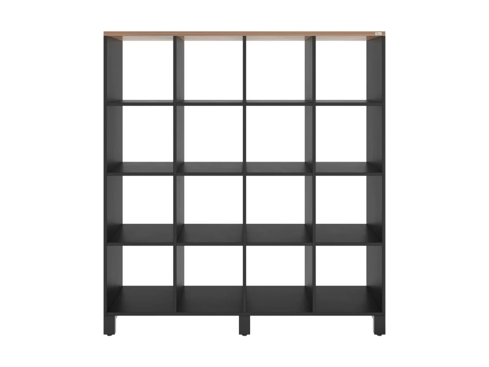 Стеллаж, 16 ячеек 1500х370х1620 RM140-15x37 Дуб Юстус/Черный