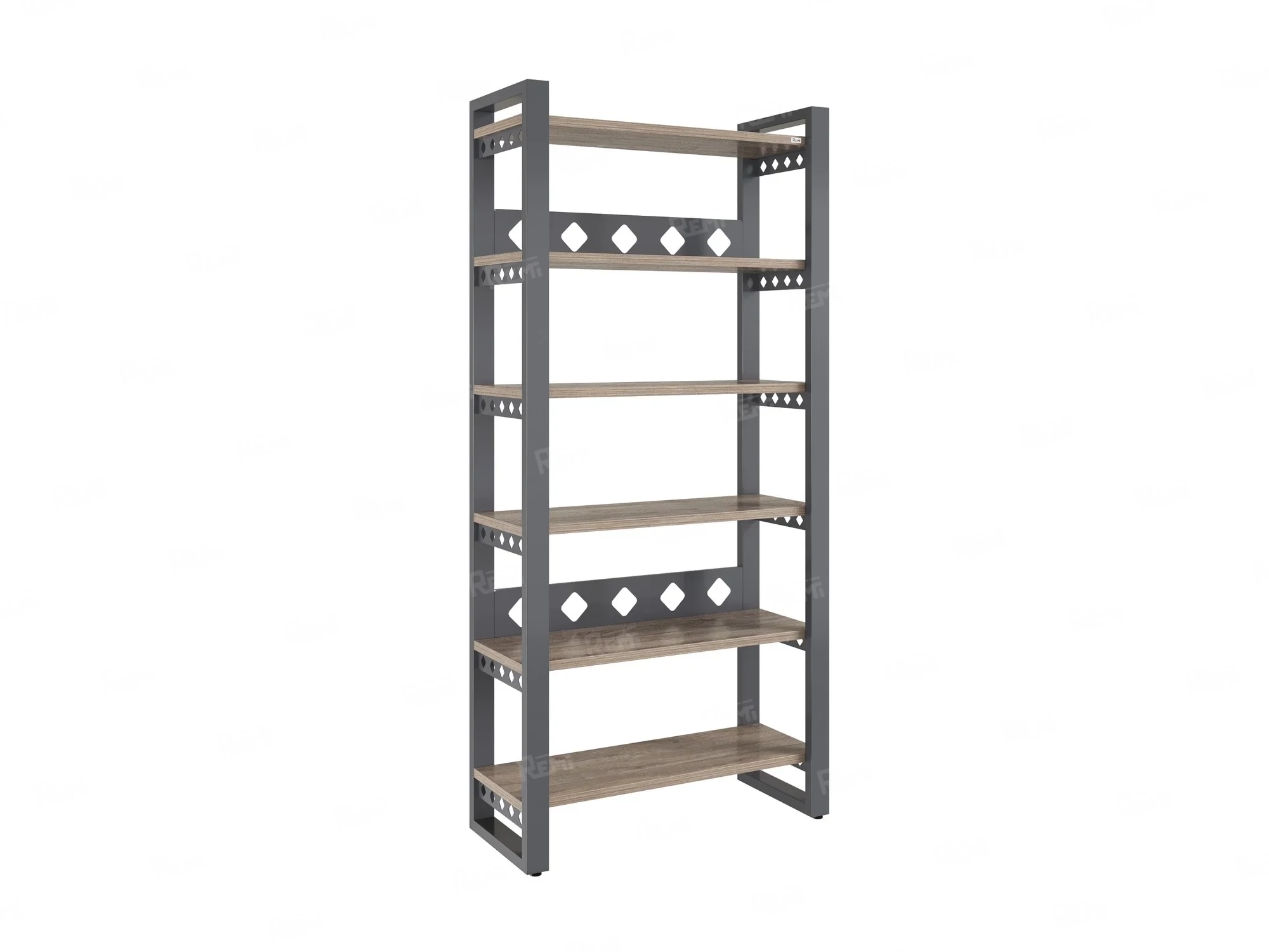 Стеллаж, 6 уровней 900x370x1920 RM132-90x37 Дуб Маувелла/Серый