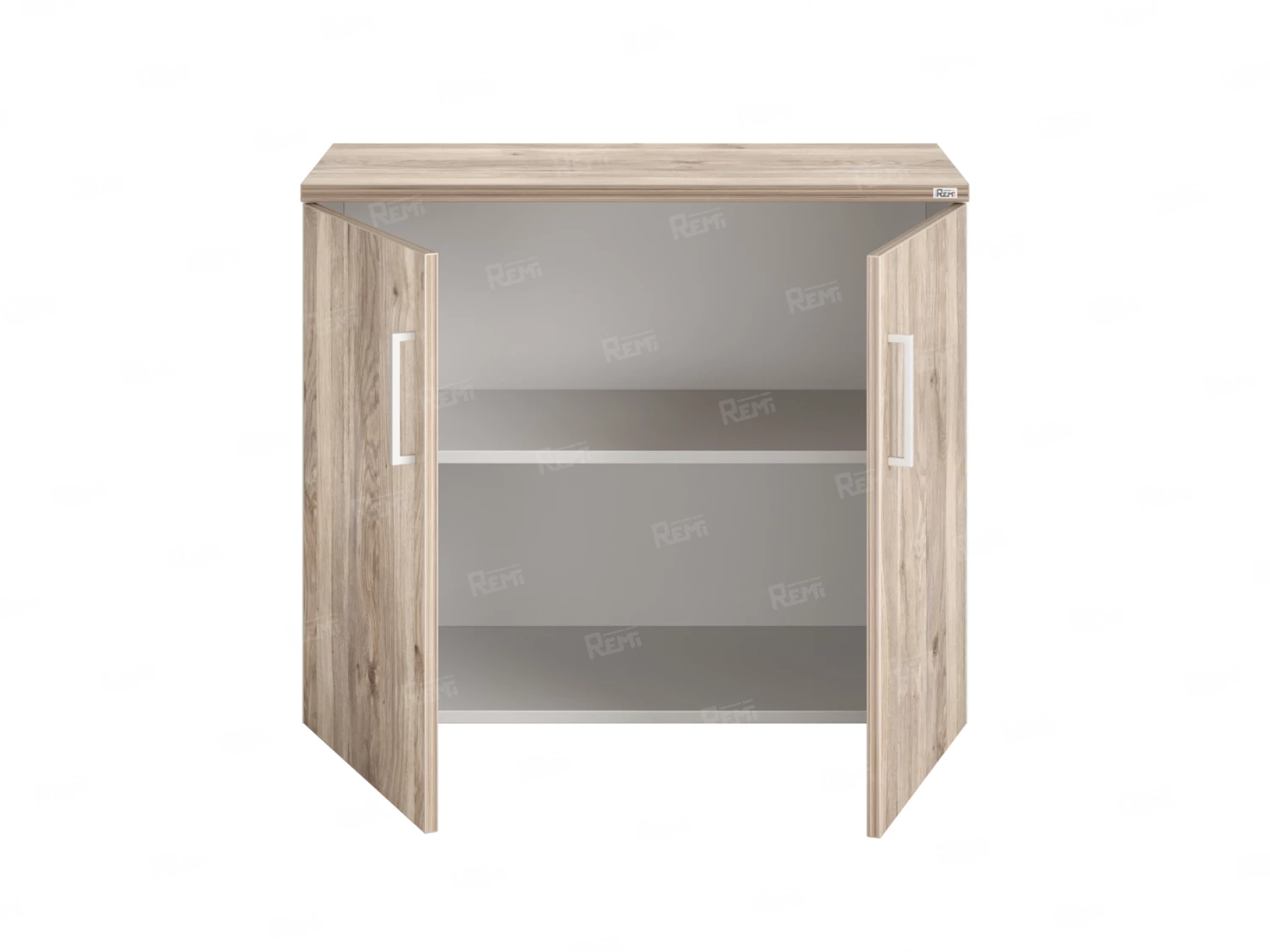 Шкаф низкий распашной, регулируемые опоры, 2 уровня 900x600x750 RM148-90x60 Дуб Маувелла/Белый