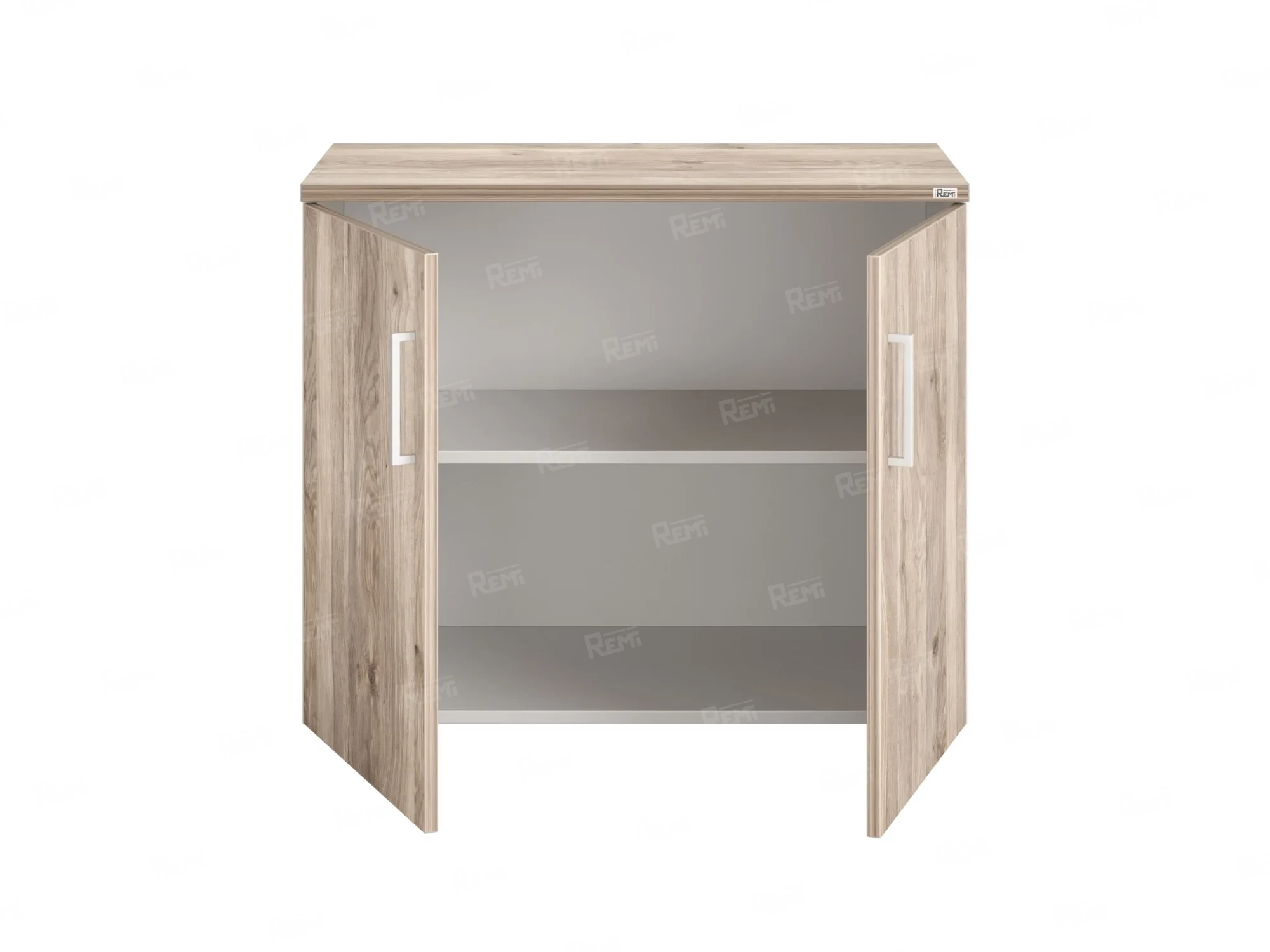 Шкаф низкий распашной, регулируемые опоры, 2 уровня 900x600x750 RM148-90x60 Дуб Маувелла/Белый