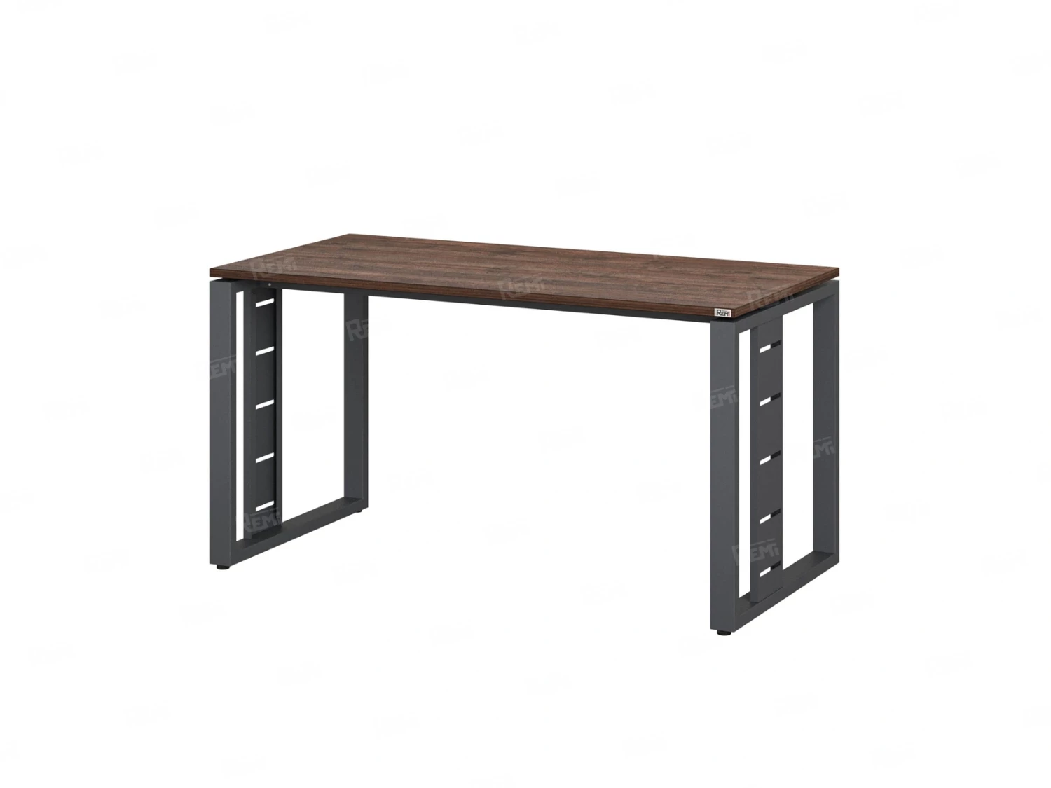 Стол прямой на О-образных опорах 1000x800x750 RM040-10x8 Дуб Апрельский шоколад/Серый