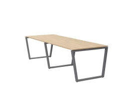 Cтол для переговоров, на V-обазном каркасе 2300x1450x750 RM082-230x145 Вяз Швейцарский светлый/Серый
