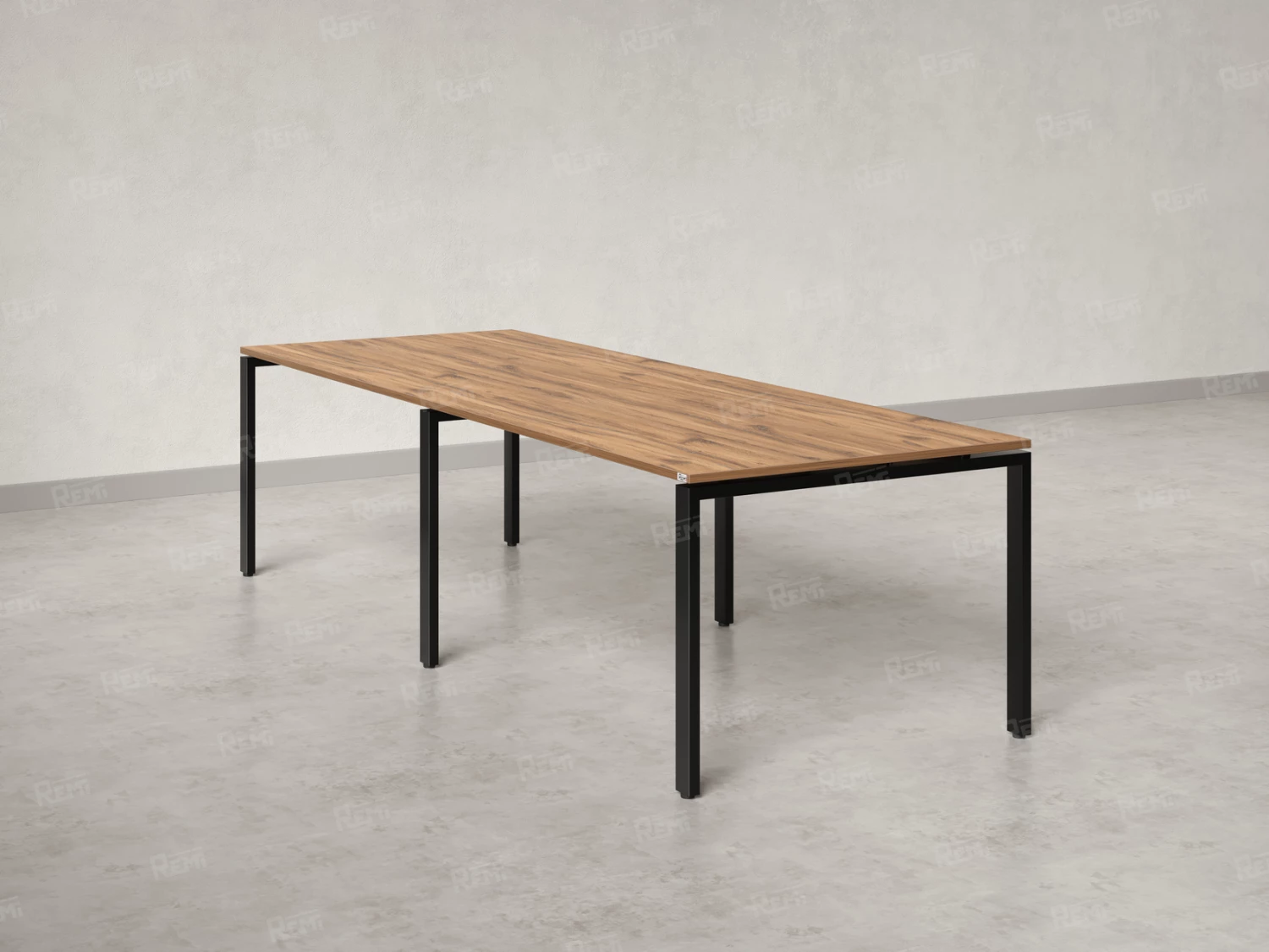 Cтол для переговоров, на П-образном каркасе 2300x1000x750 RM080-230x100 Дуб Юстус/Черный