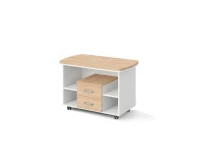 BRL RB075-120x60 Мобильная тумба на роликовых опорах 1200х600х700 Акация/Белый