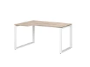 Стол угловой, О-опора, левый 1800x900/1200x750, RM055-18x9-12 Дуб Маувелла/Белый