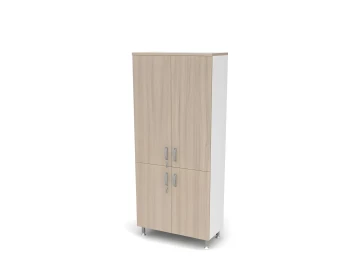 Шкаф закрытый комбинированный, 4 двери 900х430х2080 RB064-90х43 Дрифтвуд/Белый