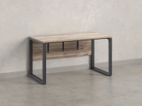 Стол прямой на О-образных опорах, экран ЛДСП 1800x600x750 RM006-18x6 Дуб Маувелла/Серый