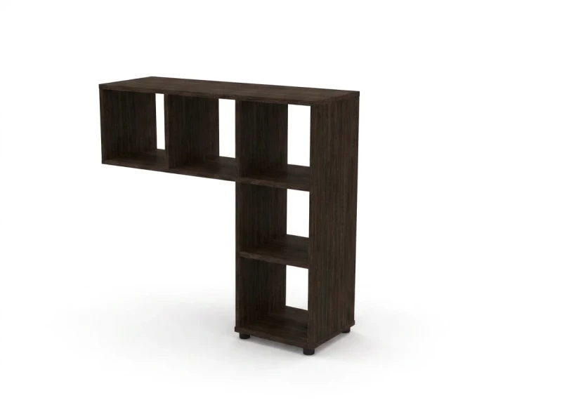 Стеллаж угловой RAC034 для столов, 5 секций 122,8x35,2x112 Дуб Термо, Серия Аккорд | Accord