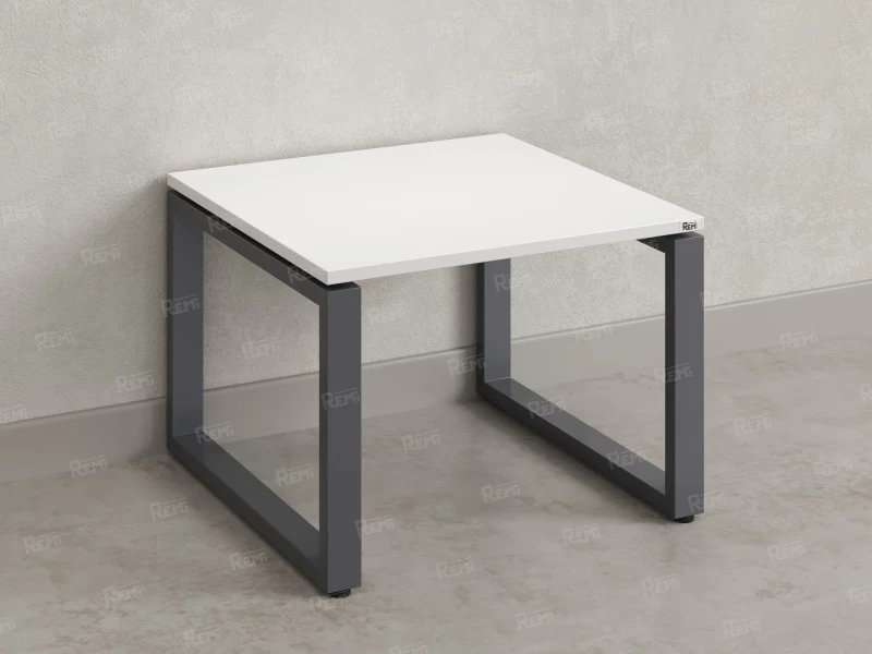 Журнальный стол с полкой 600x700x550 RM182-6x7 Белый/Серый