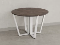 Круглый стол на U-образных опорах 1300x1300x750 RM188-13x13 Дуб Апрельский шоколад/Белый