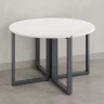Круглый стол на О-образных опорах 1200x1200x750 RM187-12x12 Белый/Серый