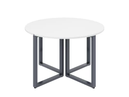Круглый стол на О-образных опорах 1200x1200x750 RM187-12x12 Белый/Серый