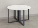 Круглый стол на О-образных опорах 1200x1200x750 RM187-12x12 Белый/Серый