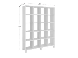 Стеллаж, 20 ячеек 1500х370х1980 RM144-150x37 Белый/Белый
