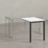 Брифинг прямой, с парящей столешнецей, на П-образном каркасе 1600x600x750 RM070-16x6 Белый/Серый