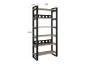 Стеллаж, 6 уровней 900x370x1920 RM132-90x37 Дуб Маувелла/Черный