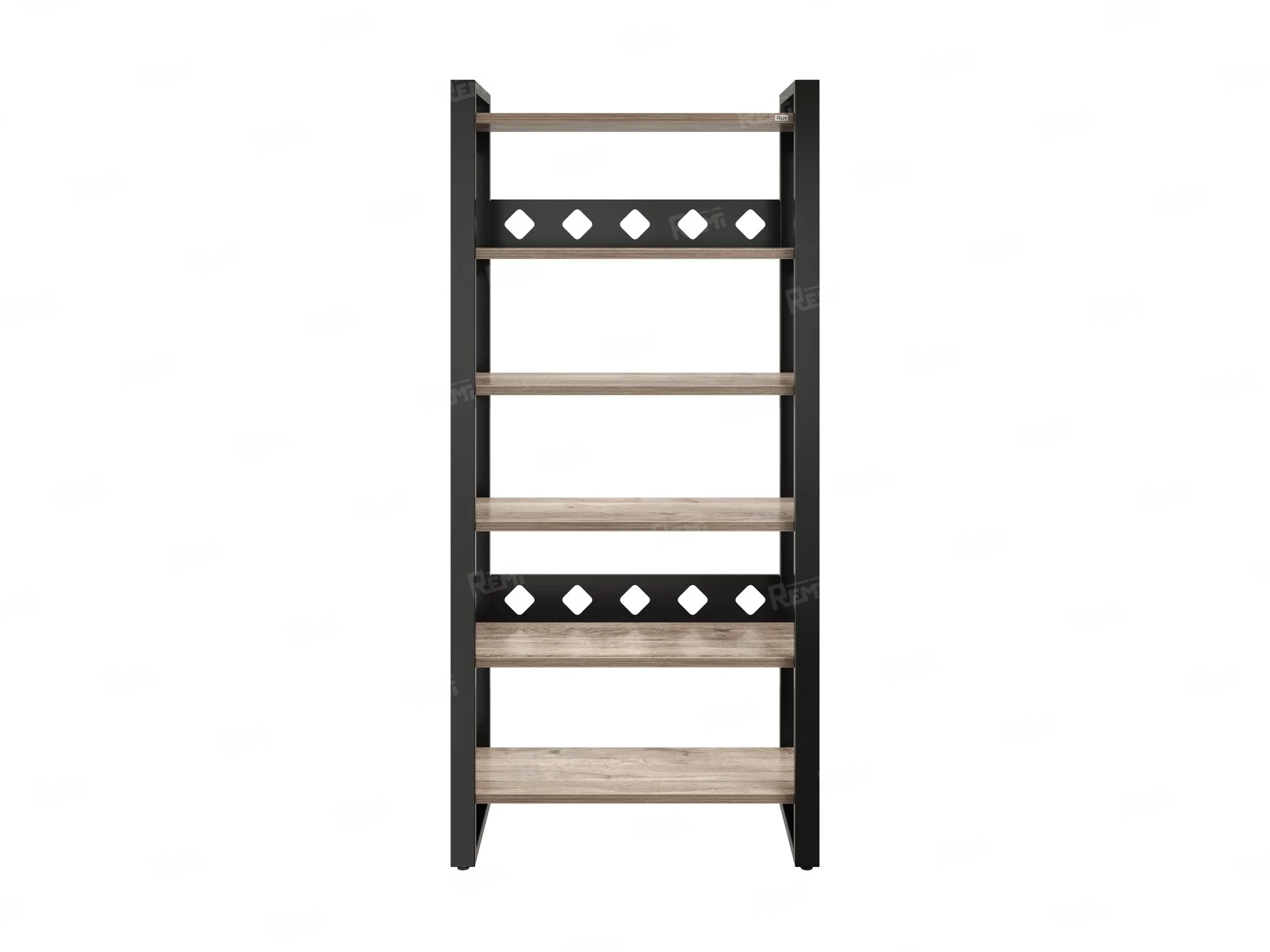 Стеллаж, 6 уровней 900x370x1920 RM132-90x37 Дуб Маувелла/Черный