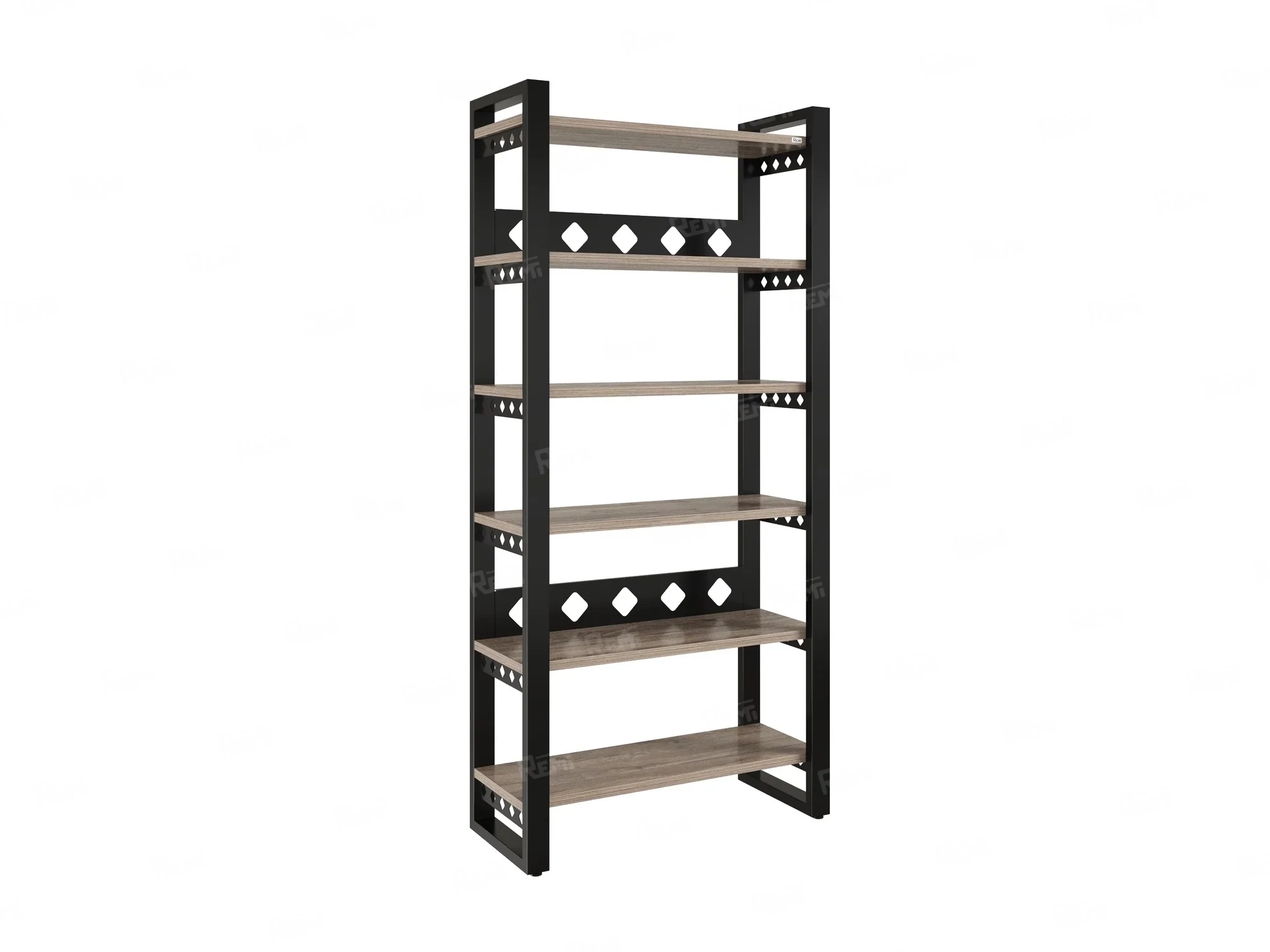 Стеллаж, 6 уровней 900x370x1920 RM132-90x37 Дуб Маувелла/Черный