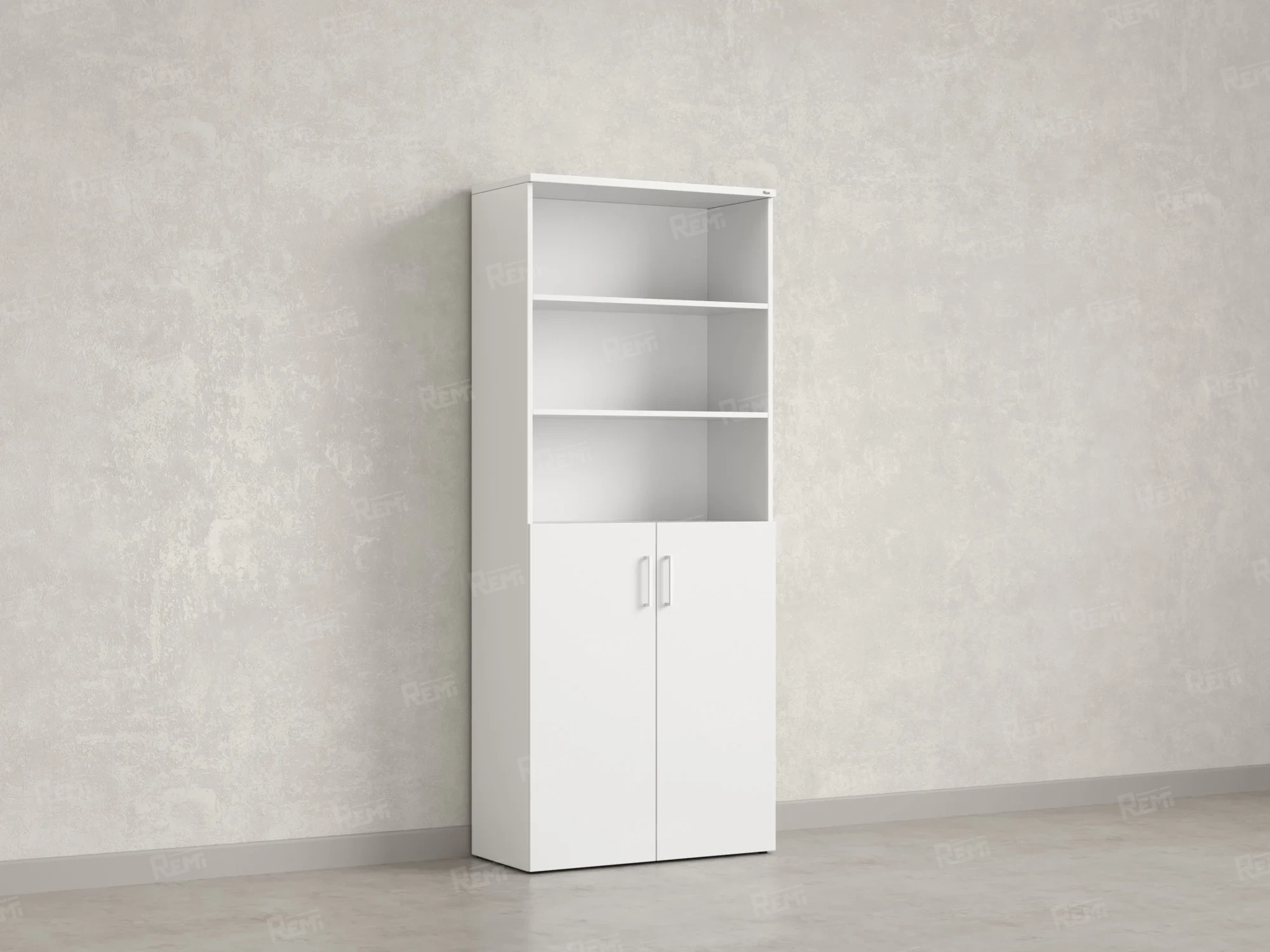 Шкаф комбинированный, регулируемые опоры, 6 уровней 900x420x2100 RM155-90x41 Белый/Белый