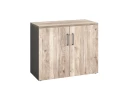 Шкаф низкий распашной, регулируемые опоры, 2 уровня 900x600x750 RM148-90x60 Дуб Маувелла/Серый