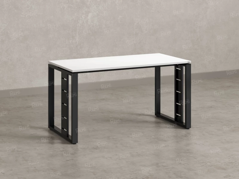Стол прямой на О-образных опорах 1400x800x750 RM040-14x8 Белый/Черный