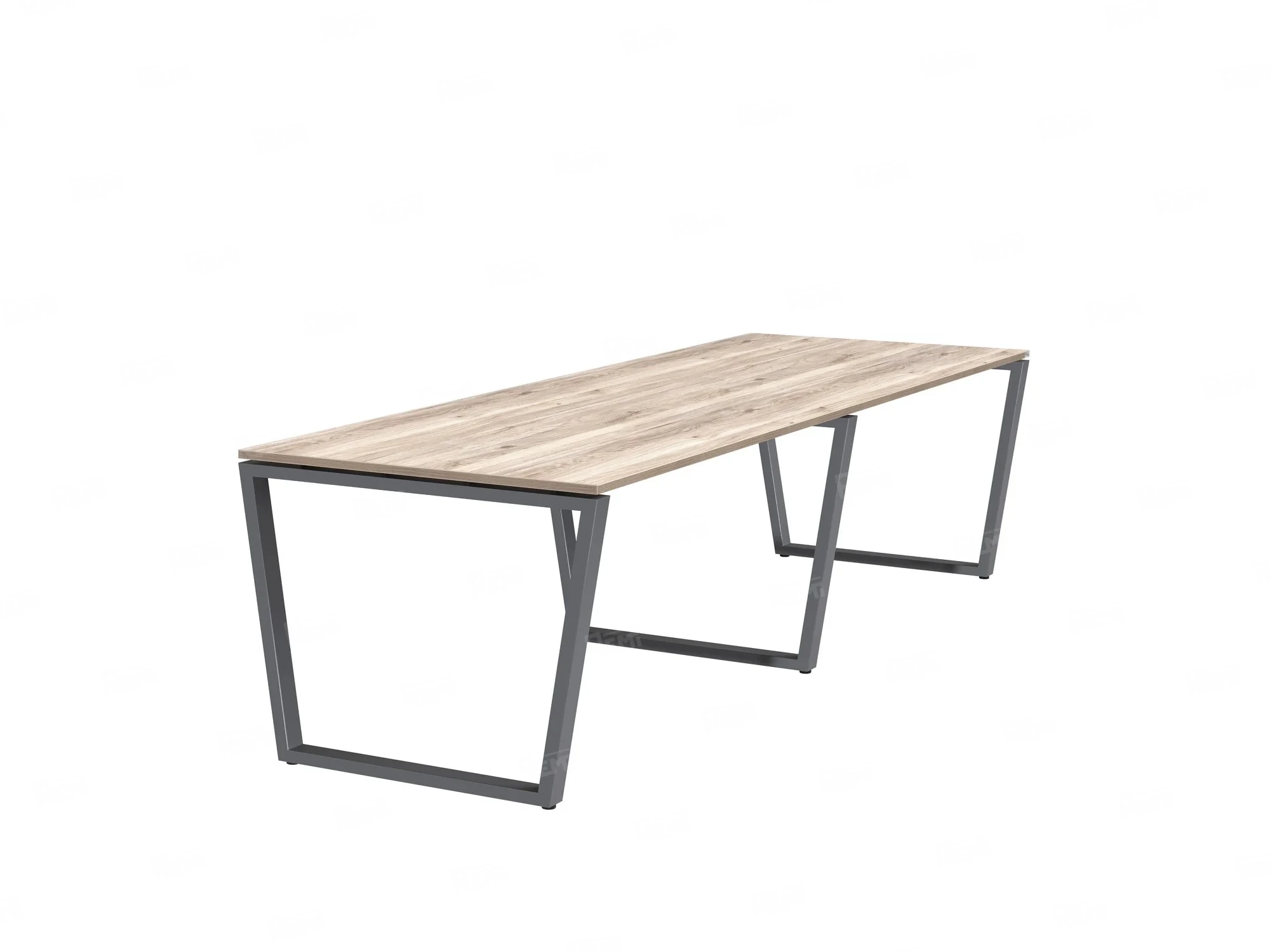 Cтол для переговоров, на V-обазном каркасе 2200x1450x750 RM082-220x145 Дуб Маувелла/Серый