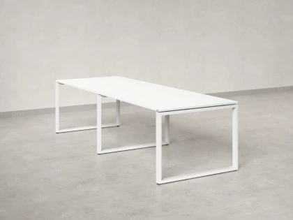 Cтол для переговоров, на О-обазном каркасе 2200x1400x750 RM081-220x140 Белый/Белый