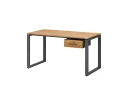 Стол прямой с подвесной тумбой, О-опора 1800x600x750 RM036-18x6 Дуб Юстус/Серый