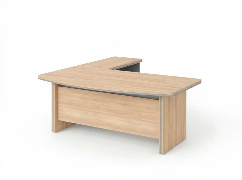 BRL RB070-180x200R Стол рук-ля угловой R с тумбой 2 ящика 1800х2000х760 Акация/Серый вулканический