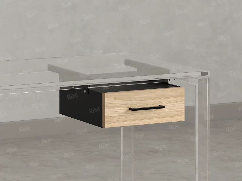 Тумба подвесная, один ящик 400x452x150 RM200-16х7 Вяз Швейцарский Светлый/Черный