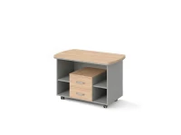 BRL RB075-120x60 Мобильная тумба на роликовых опорах 1200х600х700 Акация/Серый вулканический