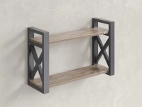 Полка настенная 900x200x500 RM196-90x20 Дуб Маувелла/Серый