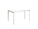 Стол угловой, П-опора, левый 1400x700/900x750, RM053-14x7-9 Белый/Белый