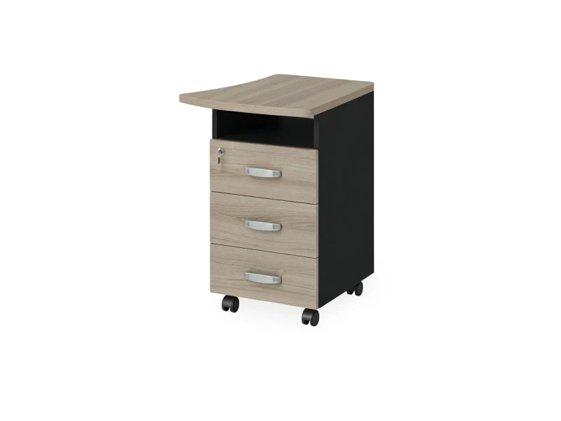 BRL RB085-53х60R Тумба приставная правая 530х600х740 Шорвуд/Черный