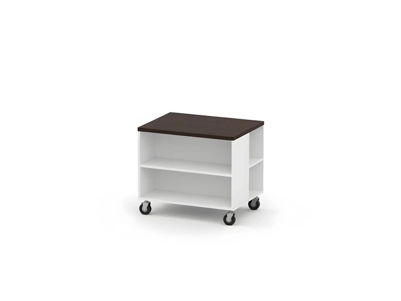 BRL RB012-80х60 Тумба для копира на роликовых опорах 800х600х640 Венге/Белый