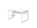 Стол угловой, экран металл, О-опора, правый 1600x700/900x750, RM057-16x7-9 Белый/Белый