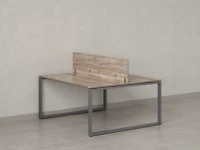 Бенч-система, 2 рабочих места, с одним экраном ЛДСП 1600x1600x750 RM169-2-16x16 Дуб Маувелла/Серый