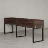 Бенч-система в 1 ряд, 2 рабочих места 5 ЛДСП экранов 2400x800x750 RM168-2-24x8 Дуб Апрельский шоколад/Черный
