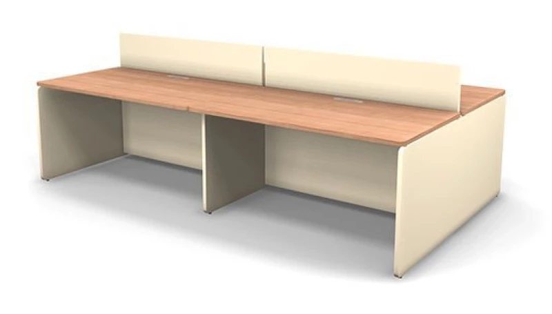 Двусторонний бенч RAC010 на 4 места, с экраном, без заглушек 320x160x73,5см Акация Шеффилд/Кашемир, Серия Аккорд / Accord. Серия Аккорд / Accord. Серия Аккорд / Accord