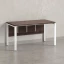 Стол прямой, П-опоры, экран ЛДСП,парящая стол-ца 1800x800x750 RM007-18x8 Дуб Апрельский шоколад/Белый