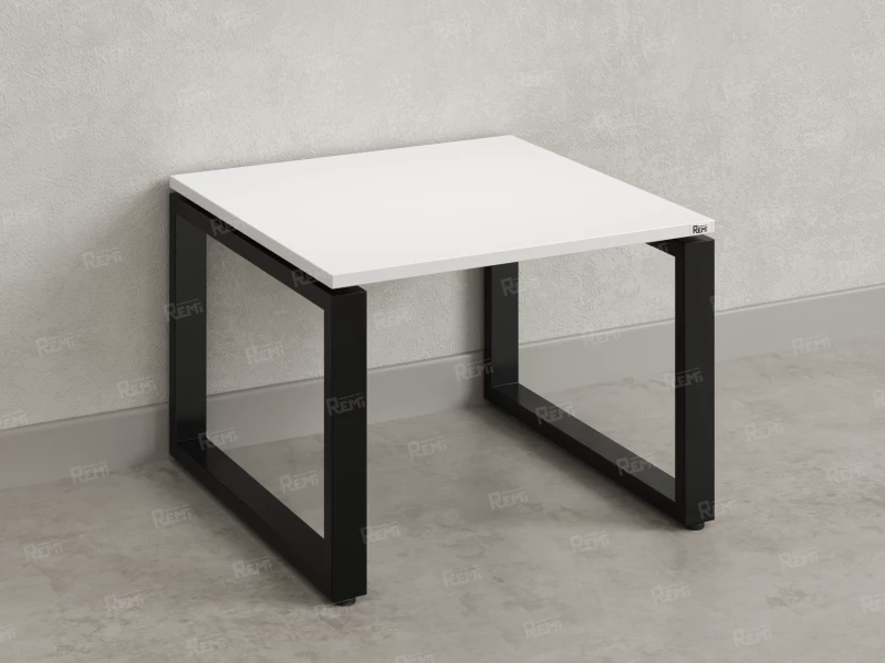 Журнальный стол с полкой 600x700x550 RM182-6x7 Белый/Черный